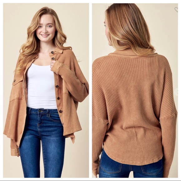 37 ✨LAST ONES✨Fabulous Mineral Washed Vintage Shacket - Picture 5 of 7